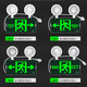 Yilin national standard fire emergency light LED safety exit sign evacuation light two-in-one rechargeable emergency lighting standard (safety exit) emergency 90 minutes