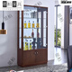 
Yuanbai new wine cabinet household living room double-open door with lock against wall TV side glass display cabinet decoration cabinet multi-function 683# dark walnut color 97 double door delivery package installation