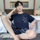Sangqin Pajamas Men's Men's Summer mince short à manches courtes peut être porté à l'extérieur pour le jeu de vêtements de maison cool de taille plus décontractée 9922 # L [suggéré 100-120Jin [Jin est égal à 0,5 kg]]]