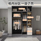 Yinjiang Xiaoyi package installation solid wood wardrobe bedroom home simple economical cabinet light luxury large wardrobe four-door combination cabinet 1.6 meters four-door main cabinet