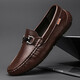 Spider King Frühling Herrenschuhe, Beanie-Schuhe, echte Ledermänner 2025 Neugeschäft weiche Haut weiche Sohle Black Hollow-9901 38