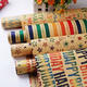 Qilicai Kraftpapierpapier Blumenstrauß Geschenkpapier Kinder Geburtstag Geschenkpapier Geschenkbox Vintage Bag Book Kruste Papier Englisch Blumenpapier Kraftpapier Zufällige 10 Stück für doppelseitige Klebe
