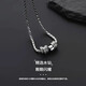 Sparkling ring pendant necklace, cold style titanium steel chain, same style for men and women, light luxury, fashionable and versatile, temperament clavicle chain, sparkling diamond ring necklace (50cm+5cm)