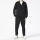 阿迪达斯 （adidas）男子秋冬运动套装 健身训练舒适透气立领夹克外套跑步休闲长裤 H46101+GK9226/简约时尚 3XL
