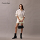 Calvin KleinJeans 25 spring and summer new women's trendy retro sexy hot girl ck cotton A-line denim skirt 47B728G RG3-denim white XS 26