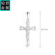 Gongzhan pt950 platinum cross pendant for women, simple platinum sideways necklace, exquisite and compact 2025 new model, cross platinum pendant about 2-2.2 grams