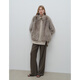 MSBEAST MISS BEAST IMPORTÉ FINLANDE FOX KANMAO TRIANGLE COLLAR MOTE FURS HIVER Femme | Waviva North Island Deep Carbon Grey L
