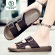Specht Frühling und Sommer Neue Flip-Flops-Hausschuhe Sommer Neue High-End-Strand Sandalen Outdoor-Kleidung Dual-Use One Flip-Flops ASL/8638-W All Black 40 Größen