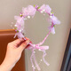 ENRMIIV Super Fairy Garland Headband Girl Princess Headdress Sweet Streamer Braided Hair Headband Forest Style Flower Girl Flower Luminous Headband 2# Super Fairy Flower Streamer Headband - White