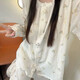 Kairuihu pijama para mujeres en la primavera y otoño de la nube de manga larga Cloud Floral Sense 2025 New Women's Spring and Autumn Home Clothing 6627 Lunas de estrella y luna de estrella-pantalones de manga larga de algodón Yunduo M