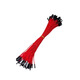 Dengshitang 1P double-ended PVC DuPont cable male to male female to female male to female 10/20/30CM rehearsal cable customizable shelled rehearsal cable red - male to male (1 piece) 0.2m