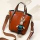En wie internationale Luxusmarke 2025 Neue Umhängetasche Frauen Crossbody Bag Handtasche Handtasche Echtes Leder großer Kapazitätsschale Retro Brown