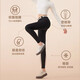Pantalones de tiburón Moxun para mujeres que usan cintura alta, vientre, levantamiento de cadera, primavera y otoñales delgadas leggings elásticos de yoga de yoga Negro sin terciopelo L libre de terciopelo L