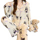Pajamas for women's cartoon thin long sleeve spring and autumn wrinkled cloth new style for outdoor wear and clothing set wholesale set KK3523 M [recommended 80-100Jin [Jin equals 0.5 kg]]