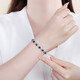 HEEKAIYI Sapphire Bracelet for Women Royal Blue 18K Gold Diamond Bracelet Chinese Valentine's Day Birthday Gift for Wife and Girlfriend Selected 4.58 Carat/Royal Blue/Double Certificate