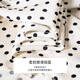 ROEYSHOUSE LOOKI Intellectual Professional V-neck Polka Dot Shirt 2025 Summer New Elegant and Versatile Satin Loose Top 12352 Polka Dot XL
