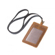 
Fuyan telescopic access control card work card case transparent retro badge work card bus certificate red coffee lanyard model 1048