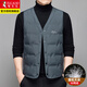 Woodpecker Down Vest Men's Light Thin Inner Wear Men's Vest Autumn and Winter Warm Vest Inner Large Size Down Vest 20850/9903 Navy Blue XL
