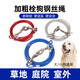 Tian Miaomiao dog tying wire rope thickened anti-biting traction rope medium and large dog metal p chain gold furbian collie explosion-proof dog walking chain dog tying wire rope blue 3 meters thickened and not easy to break