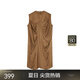 JNBY/Jiangnan cloth spring and summer dress for women with loose sleeveless splicing casual elegant skirt 5N6G13590 263/British khaki L