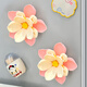 BSD cute flower magnetic sealing clip double-layer snack potato chip clip kitchen refrigerator magnet seasoning bag moisture-proof sealing clip magnetic lotus sealing clip (sakura pink)*1