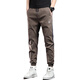 
Playboy (PLAYBOY) summer thin casual pants for men's trendy brand loose tying foot sports pants 2025 new summer workwear Harem pants 9859 black XL size 32-33