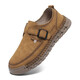 Doudou Men's Shoes 2025 Summer Nuevos zapatos de cuero de cuero de cuero genuino para hombres Huecos Huecos transpirables delgados zapatos de trabajo al aire libre Caki [Cuero de microfibra A679] 40