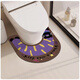 
U-shaped bathroom floor mat bathroom toilet type floor mat bathroom toilet special foot mat anti-slip water absorption mat K4877P-cut small powder P 50cm*55cm [quick drying and strong water absorption]