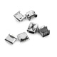 Huijun USB female socket connector male square port type-c connector MICRO connector socket connector type A type B straight plug patch USB-B type female socket 5 pieces