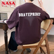 Collar American Collar de la NASA XVVX Camiseta de manga corta para jóvenes para hombres Summer Fashion Fashion Fashion Fashion Flowy Cotton Boy's Handsome Casual Top 692 Burgundy L (aproximadamente 95 ~ 120 Jin [Jin equivale a 0.5 kg] se puede usar)