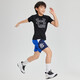 Under Armor children's clothing, children's short-sleeved round neck top, summer style for boys and girls, knitted moisture-absorbent outdoor sports quick-drying T-shirt, black 140, the size is small, please take one size larger as normal