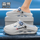 Senma Hole Chaussures Été épaisse épaisse de hauteur Sandales décontractées polyvalentes pour les hommes portant des pantoufles de plage sportives à glissement de merde blanches et bleues 36