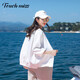 Tacimis Touch Miss Algodón de alta gama y lino Ropa de protección solar para mujeres 2025 Primavera y otoño Nuevo estilo delgado y antiguo Qianfeng Women Summer Linen Chaqueta corta Lago azul M