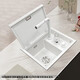Weip-Nano 304 Edelstahl Unsichtbares Waschbecken versteckt kleiner Ein-Slot-Waschbecken Island Water Bar Cup Waschmaschine 4839b Klappwaschbecken + Auftrieb heißer und kalter Wasserhahn
