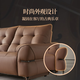 Lezhibao LAZBOY leather sofa living room new electric function sofa zero wall retro sofa Bach 683 Big Bear White-2.41 meters-three-person left electric