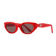 2025 Neues GM Retro Polarisierte Katzenauge -Sonnenbrille für Frauen, schlanker kleiner Rahmen, europäische und amerikanische Straßenaufnahme Heiße Mädchen Sonnenbrille 857 Schwarzer Rahmen graues Blatt [Glassbox + Spiegeltuch]