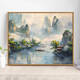 Illusion Chinesische Landschaft digitales Ölmalerei DIY Handsbemalte Malerei Färbung Sense Acrylöl Malvorlage Füllung Malerei X9737 4050 Ölmalerei Set + vier Farben für Qualität Außenrahmen erhältlich