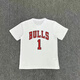 
Qiao Ting Bulls Rose Laven American basketball training suit Quick-drying short-sleeved sports T-shirt shooting suit trendy brand loose summer T6623 White Flyingman XS