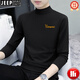 JEEP SPIRIT pure cotton half turtleneck base shirt men's long-sleeved T-shirt solid color middle-collar spring and autumn men's underwear T-shirt outside autumn clothes men's LH-YPC6187 charcoal gray M [Suggested 100-115Jin [Jin equals 0.5 kg]]