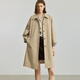
LILY Dunhuang Series 2025 Autumn New Women's Clothing Retro Elegant Dan Style Long-Low Cotton Commuter Khaki Trench Coat 717 Khaki L