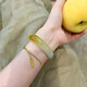 Yellow jade ice jade bracelet Burmese topaz authentic moisturizing gift ice glutinous chicken oil yellow bracelet real jade bracelet No. 60