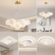 Sala de estar LED Iluminación principal Restaurante Nordic Creative Cream Style Lámpara de techo de dormitorio Lámpara de techo de la casa entera Paquete 1W 9734-Golden 13 Color de tres colores Bola blanca 1 1