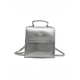 Dadong Korean niche large capacity solid color bag women's 2025 new trendy fashion student backpack versatile travel bag silver