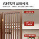 语森忆屏风隔断客厅实木仿古隔断栏栅新中式日式简易装饰镂空入户门遮挡 简约竖条180*12040+40+40