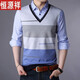 
Hengyuanxiang shirt collar fake two-piece T-shirt men's long-sleeved middle-aged spring and autumn base shirt Korean style slim knitted T-shirt men's trendy top 3878 red L reference 115-130Jin [Jin equals 0.5 kg]