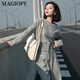 Magiopy International Luxus High-End-Marke European Nische Casual Sports Anzug Frauen 2025 Neues Spring Design Gray Grey S (100 Jin [Jin Equals 0,5 kg]))
