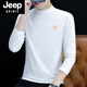 Jeep Spirit Jeep Cotton Half-Neck Base Base Camiseta de manga larga para hombres Camiseta de collar de color sólido y camiseta para hombres de otoño