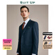SUITUP Autumn and Winter Suit Suit Men's Professional Formal Wear Business Casual Handsome Groom Wedding Suit Three-piece Groomsman Dress Blue Top + Vest + Pants 54