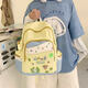 
Japanese cute ins style cat backpack niche high-value contrasting schoolbag junior high school girl breasts backpack yellow cartoon cat