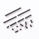 Zejie single/double row pin spacing 2.54MM 1*2p/3p/4p/8P/20p pin LCD1602/12864 black iron single row pin 1*5P (50 pieces)